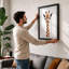 Gentle Giraffe Modern - Framed Print-1983573700-1983573703