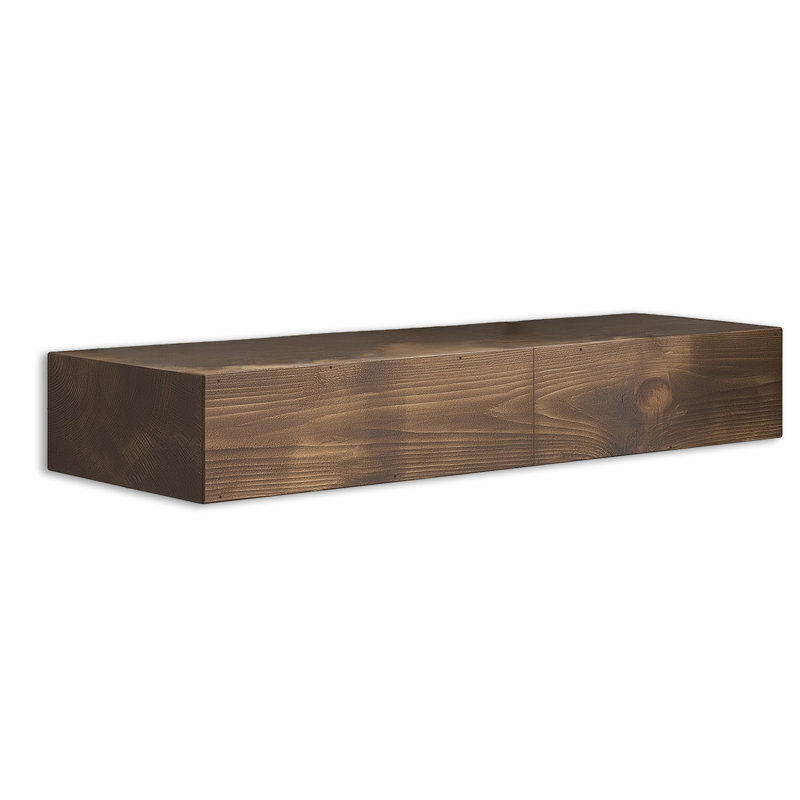 Tablette murale flottante en bois massif, H 4,3 po x l 23,6 po x P 5,1 po