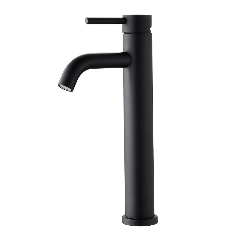 Robinet pour salle de bain à un trou, Noir