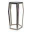 Table d'appoint avec plateau en verre et structure en métal - Décoration moderne pour le salon ou les petits espaces - Table de bout étroite pour la décoration intérieure-1461278590-1461278588