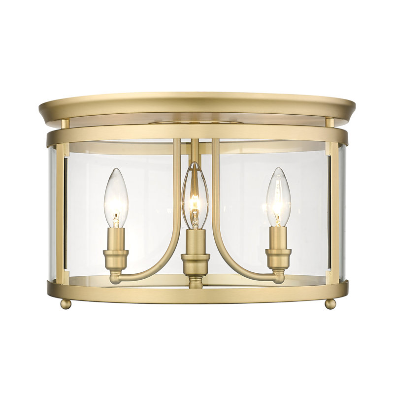 Aarav Glass Flush Mount, Brushed Champagne Bronze