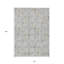 Tapis extérieur lavable floral gris ivoire et brun 10 pi x 14 pi