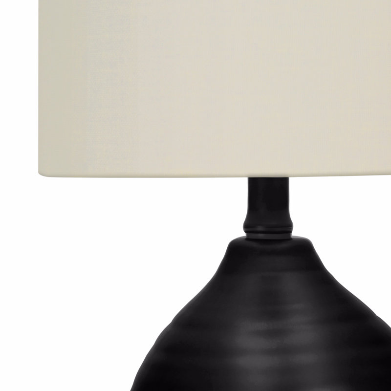Lighting, 17"H, Table Lamp, Black Ceramic