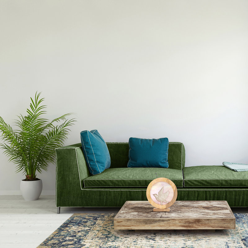 Support à vitrail décoratif en métal teinté 14 po avec cadre en bois, Rose