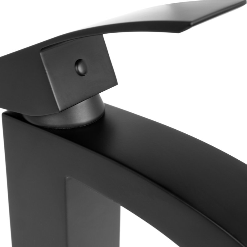 Marella Single-Hole Bathroom Faucet, Matte Black