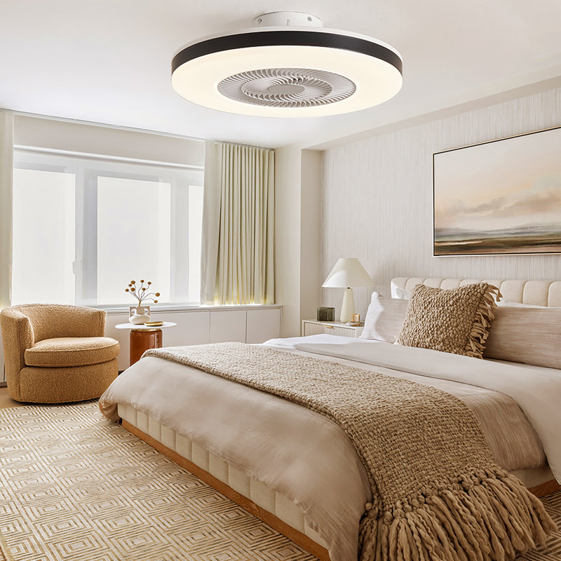 Makaiyla 20" Smart Dimmable RGB Indoor Ceiling Fan Lights with Remote/APP/Voice Control, 6 Speeds, Timer, Quiet DC Motor