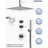  Thermostatic Dual Showerheads System, Ceiling Mount 12" High-Pressure Rainfall Shower Faucet with Handheld Spray-92522938
