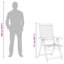 Fauteuil inclinable d'extérieur en bois massif VidaXL-119276019