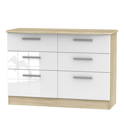 Fully Assembled Yantarni 6 Drawer 112Cm W Chest of Drawers