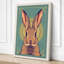 Gilt Rabbit Portrait Art Deco - Wrapped Canvas-135299196-135299193
