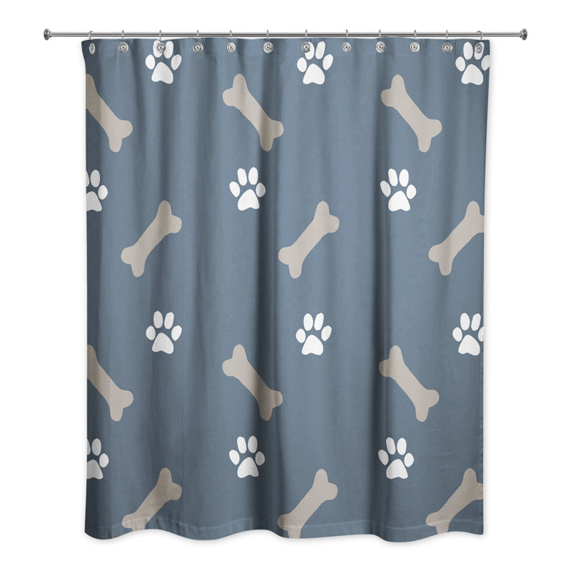 Rideau de douche Rosstallha, Bleu