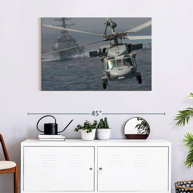 Mait Knighthawk Helicopter, 24" H x 36" W