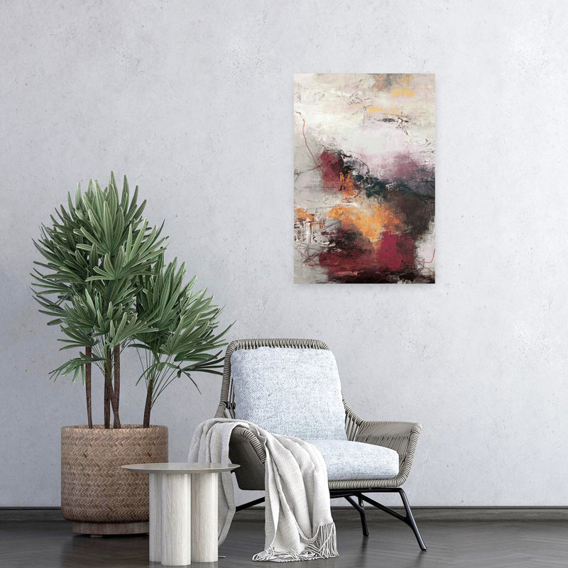 Art contemporain abstrait jalon 3, H 24 po x l 16 po