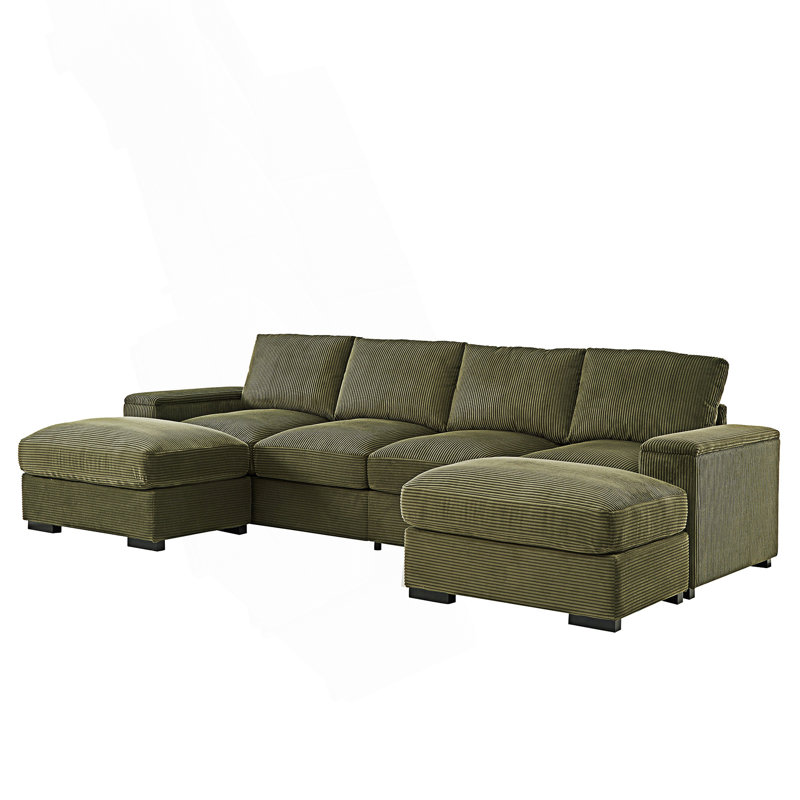 Canapé modulaire, canapé à assise profonde avec repose-pieds (4 et 2 repose-pieds)