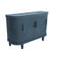 Buffet moderne incurvé de 47,2 pouces avec 4 portes et tablettes intérieures réglables pour le salon, la cuisine, la chambre à coucher et le couloir (bleu)-1058852539
