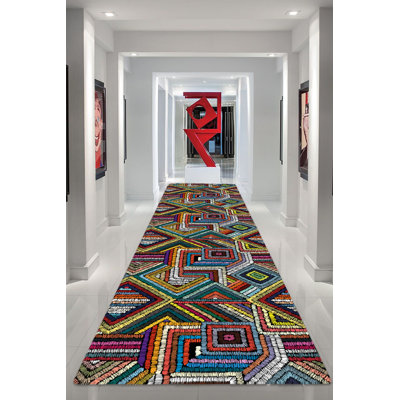 Luxurious Hall Carpet, 100% Polyester, 31.5 x 118.1 inches | Non-Slip Underside, 5 mm Pile Height, 4 mm Sponge Cushion | Machine Washable, Digital Print Design, Perfect for Entryway & Living Spaces