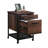 Pedestal File Cabinet, Brown Finish