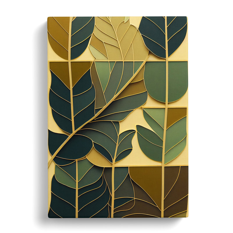 Leaves Art - Wrapped Canvas Print, 50cm H x 35cm W x 3cm D