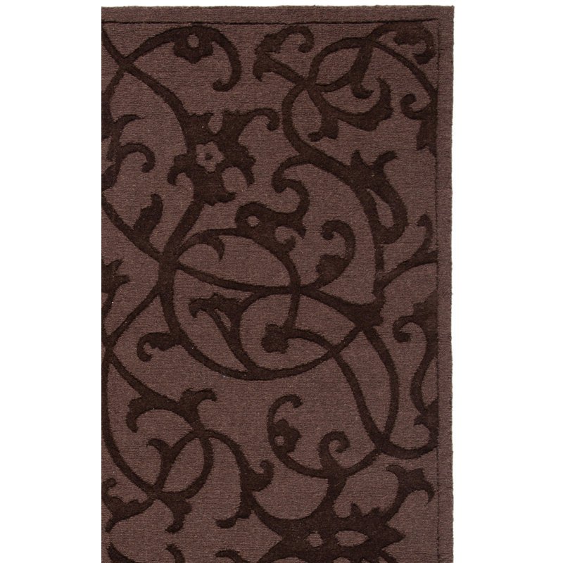 Soukup Hand Loomed Wool Floral Rug, Rectangle 3' x 5'