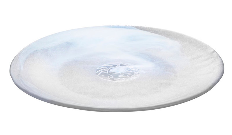 Mine Glass Appetizer Plate, White
