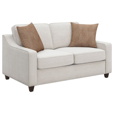 Upholstered Sloped Track Arms Loveseat