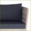 Canapé d'extérieur 3 places Santiago: polyester hydrofuge, structure en bois massif, housses amovibles | Gris foncé | Bois | Polyester