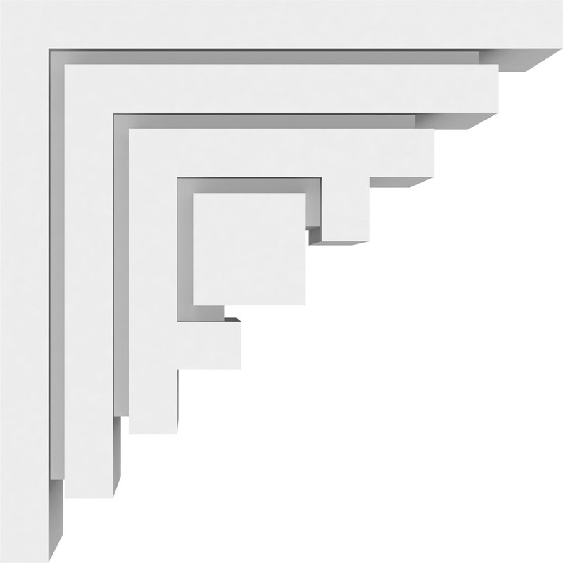 Support standard en PVC de qualité architecturale Landon, H 5 po x l 3 po x p 5 po