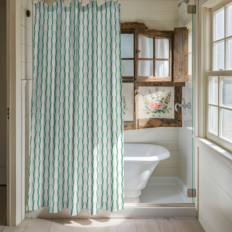 Green Plan - Premium Shower Curtain_0187, 74"H x 71"W