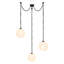 Petra 3 Light Black dimmable LED Chandelier-411328040-411328042