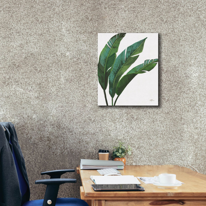 "Eper Graffiti" Emerald Banana Leaves 1 "par Janelle Penner, art mural sur toile, H 24 po x l 20 po x P 0,75 po