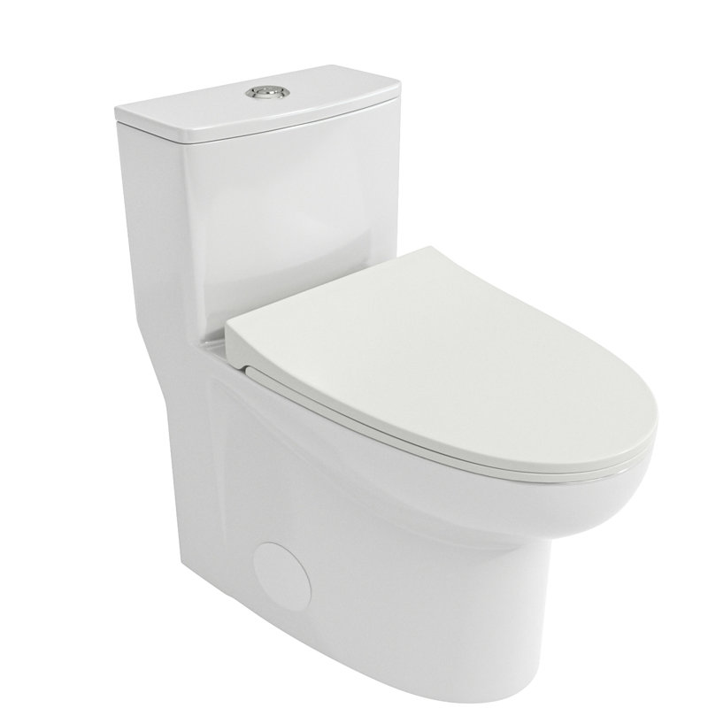 Ceramic Toilet With Silent Flushing And Construction One Water Dual Flush Easy Maintenance Design