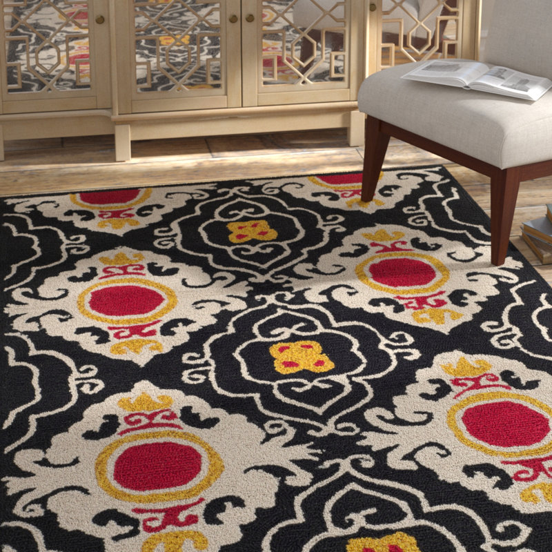 Childers Hand Hooked Performance Southwestern Rug, Square 6'