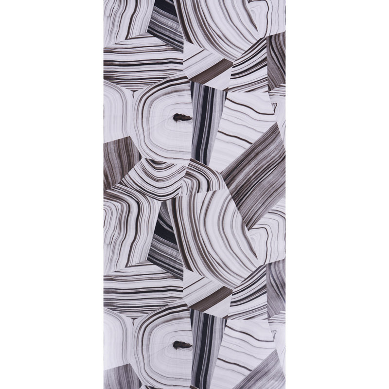 Schumacher x Miles Redd Agate Slice Wallpaper, Black/White, 30' L x 27" W