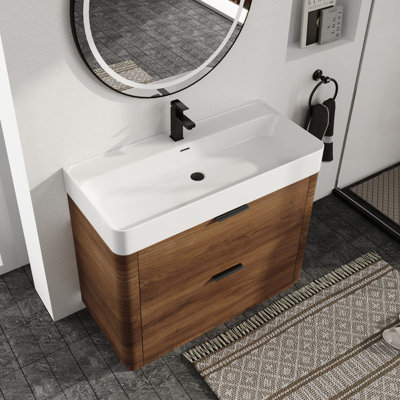 Nimbus 40'' Single Bathroom Vanity Set With Resin Vanity Top, Freestanding Single Bathroom Vanity With Resin Sink