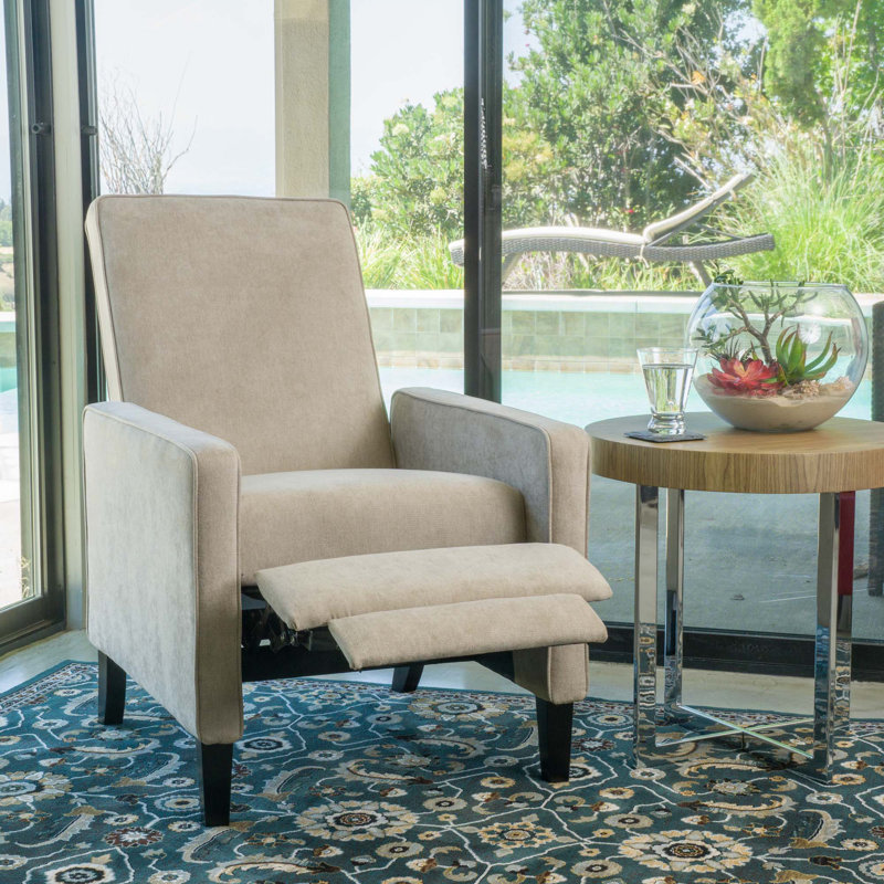 Hayle Manual Club Recliner, Natural Linen 100% Polyester