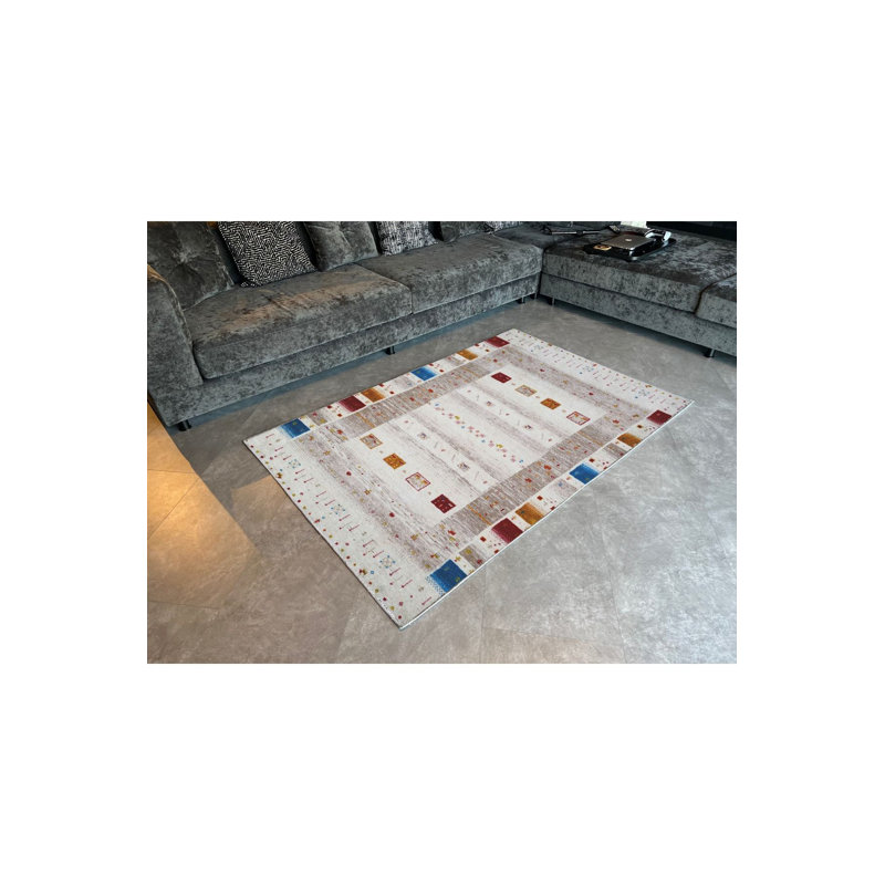 Tapis multicolore lavable à la machine, Tapis de couloir 2 pi 6 po x 6 pi 7 po inclus