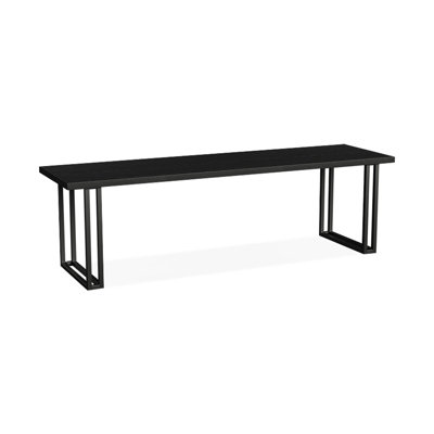 Bureau d'écriture rectangulaire en bois massif noir