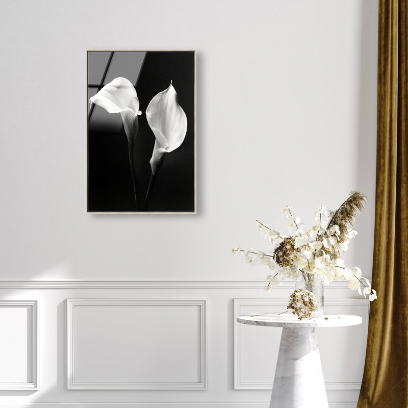 Calla Lily Print by Oliver Gal, 31" H x 21" W, Silver Floater Frame