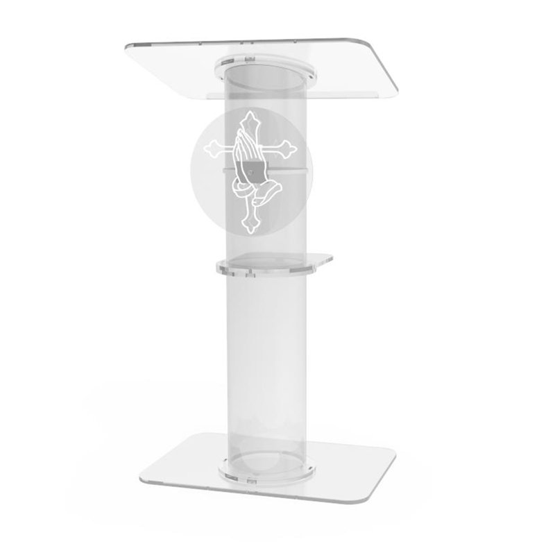 Pupitre d'églises transparent en plexiglas