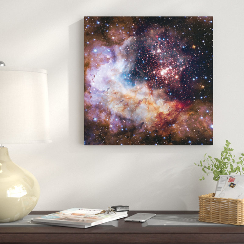 Impression sur toile tendue, "céleste fireworks, westurland 2 (hubble, la chambre à coucher de la, Toile encadrée noire
