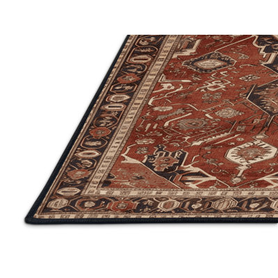 Machine Washable Persian Brown Area Rug