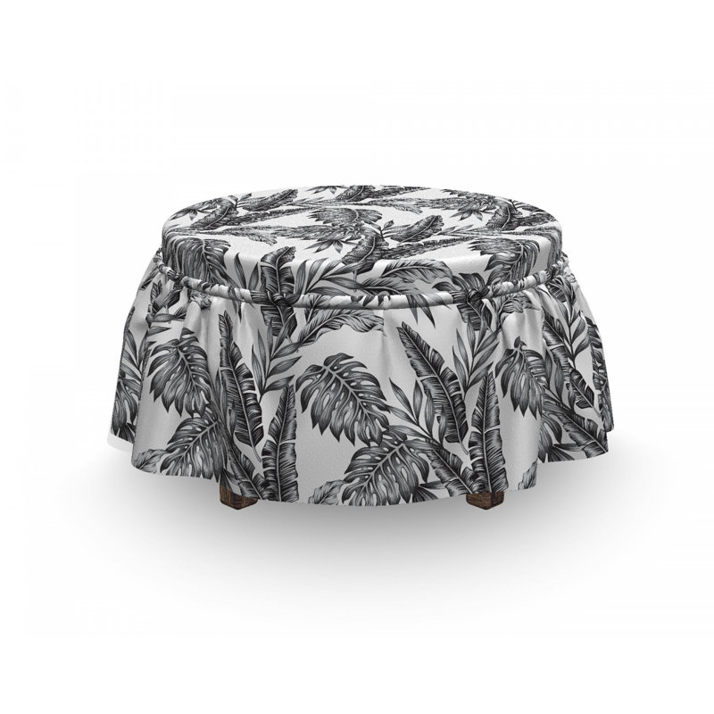 Ensemble de housse pour repose-pieds à coussins carrés 2 pièces pour l’arbre de noël tropical