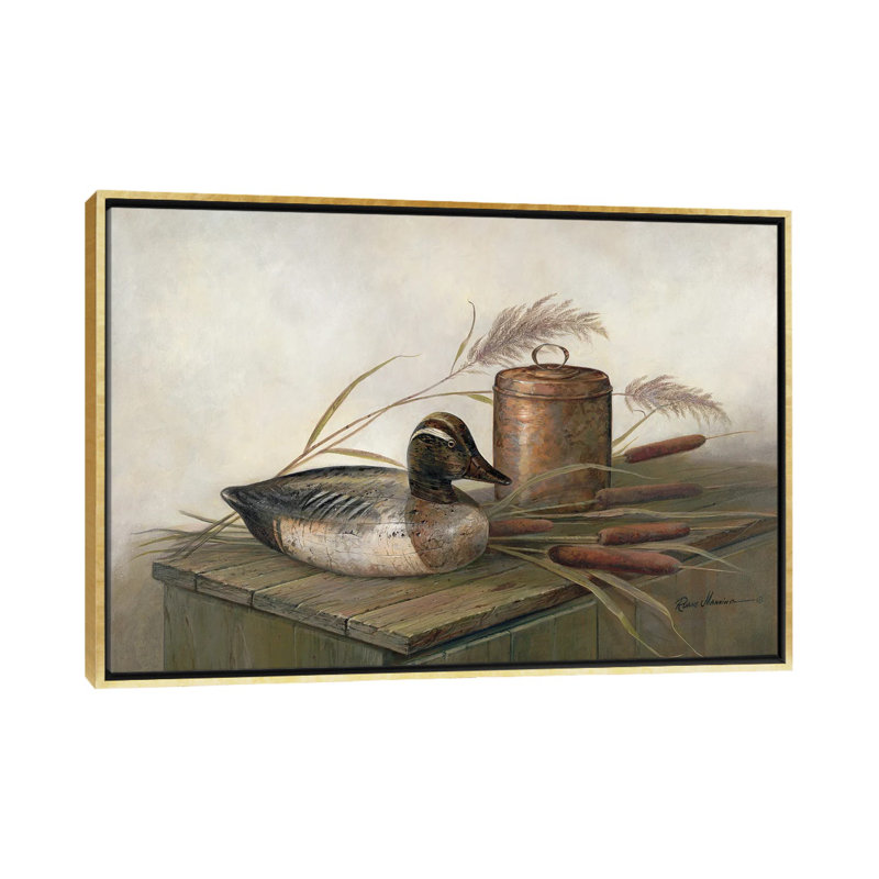«Touch of Brass» par Ruane Manning - reproduction d'art, H 32 po x l 48 po x P 1,5 po, Toile blanche encadrée, Aucun mat