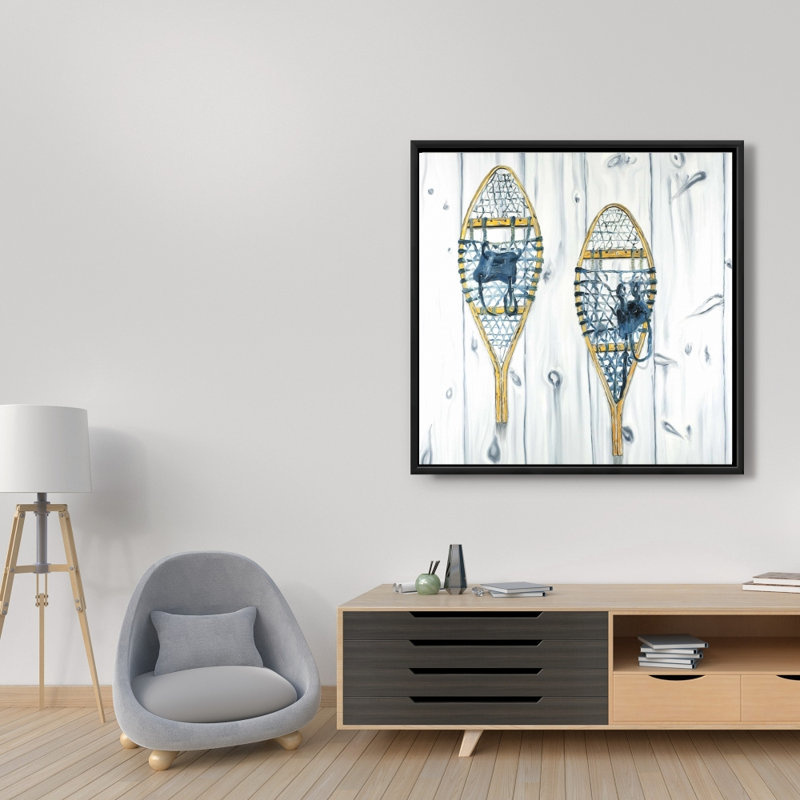 "Ensemble de raquettes en bois rétro" sur toile