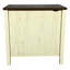 Table de chevet avec porte de grange et fonction de chargement, style, brun et blanc, porte de station de chevet, table de bout, design élégant