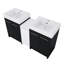 Meuble-lavabo autoportant de 60 pouces avec lavabo en résine et armoires de rangement