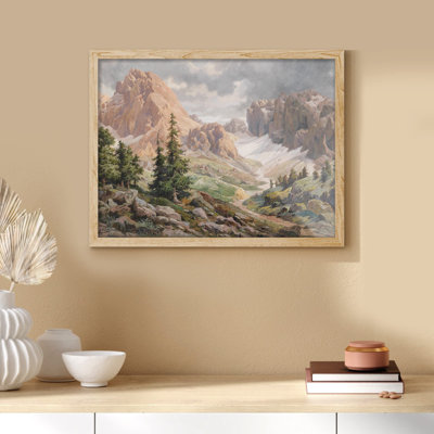 " Snowy Mountain Range Pine Tree "