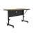 Rectangle 2 Person Height Adjustable Flip Top 48'' L Modular Training Table with Casters