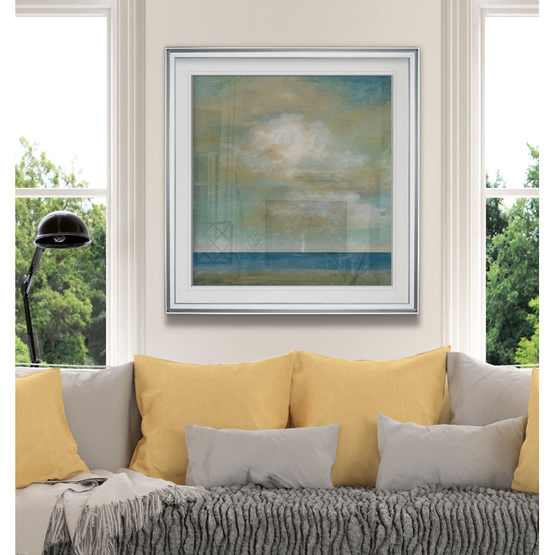 « cloudscape ii », reproduction encadrée, H 17,5 po x l 17,5 po x P 1,5 po, Cadre argenté