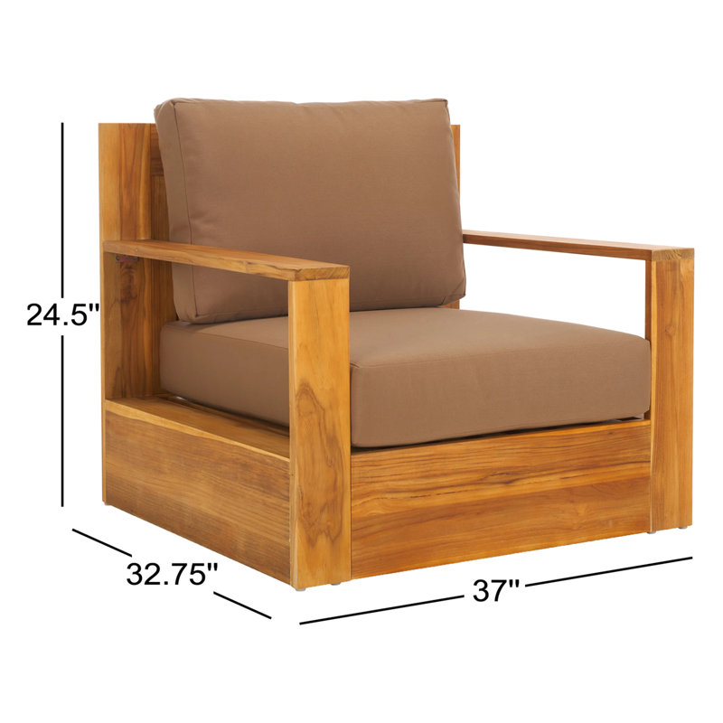 Krista Teak Armchair, Brown